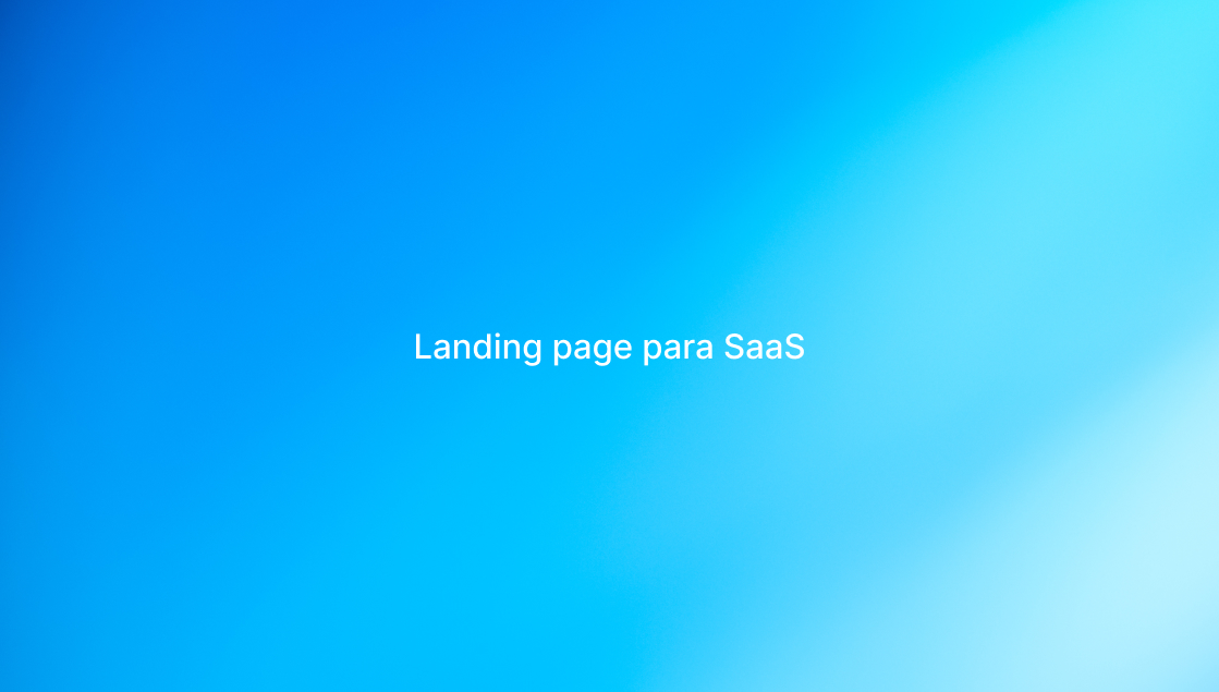 landing page para SaaS